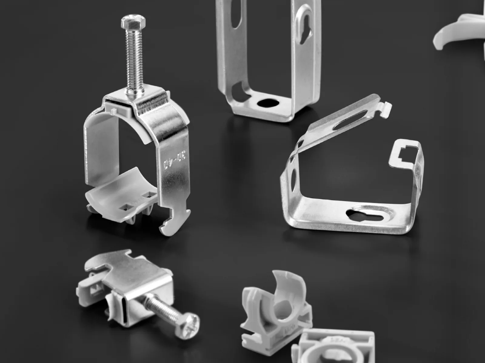 Pollmann clips and fixings made of galvanised steel