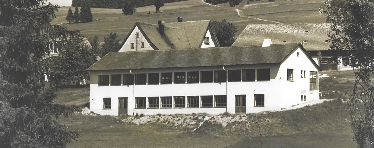An old photograph of Wiha's premises in Schonach